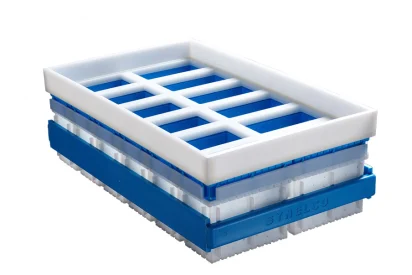 Block-mould bottom + top + Curd distribution disk 2x6 for dispenser