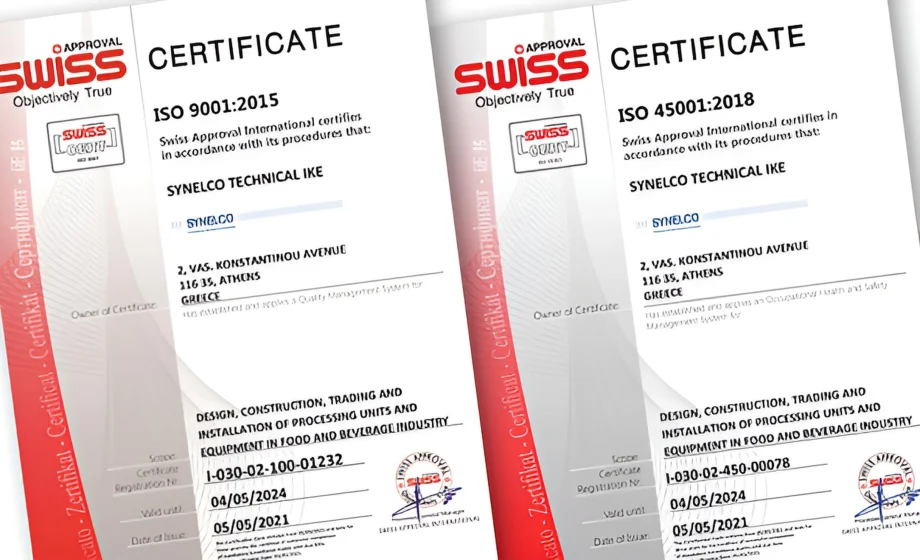 New Certifications for SYNELCO