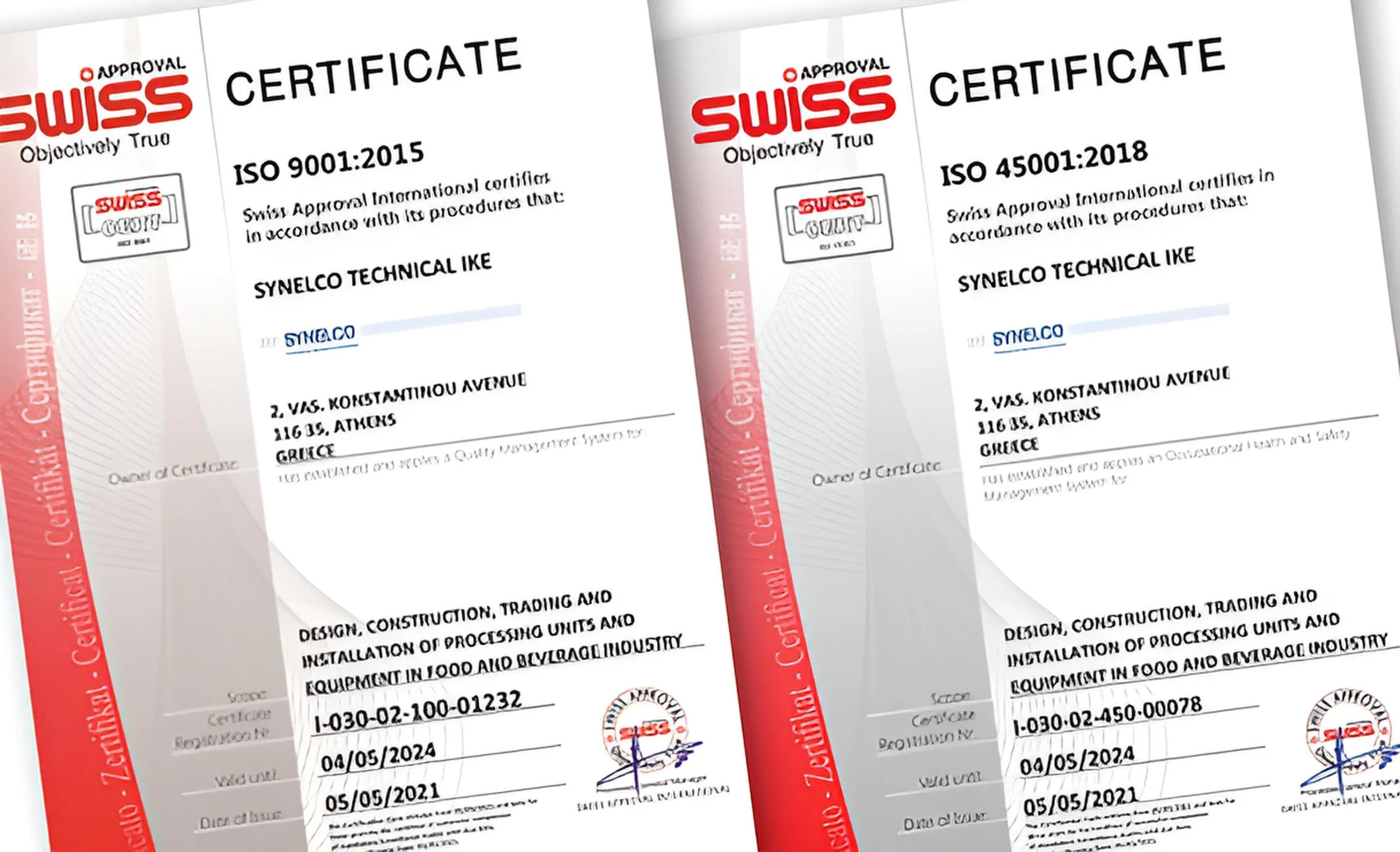 New Certifications for SYNELCO
